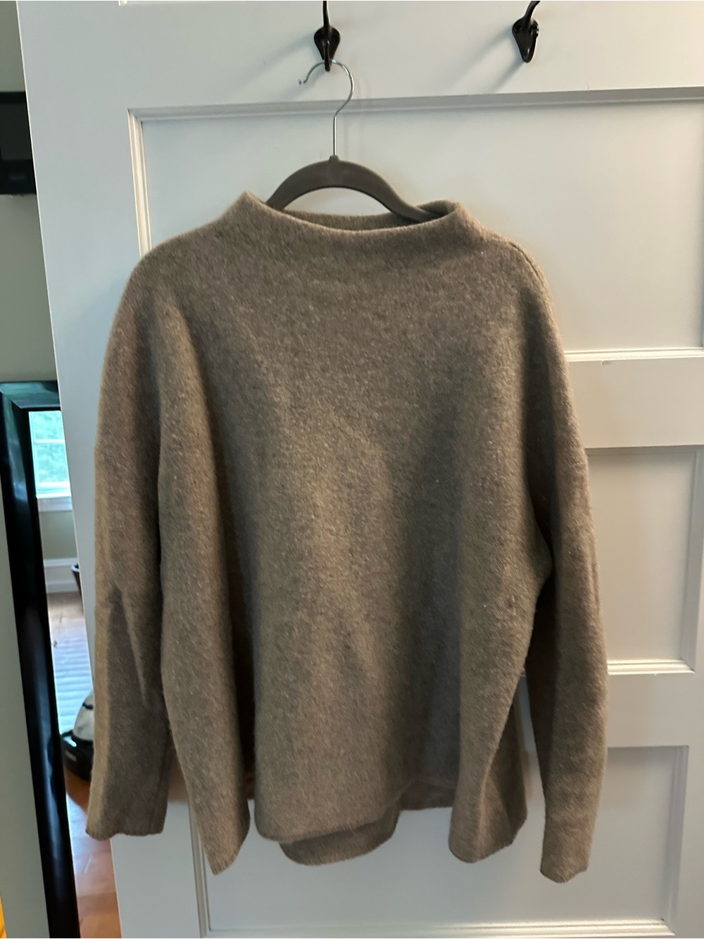 Bloomingdale's Taupe Cashmere Cowl-Neck Sweater